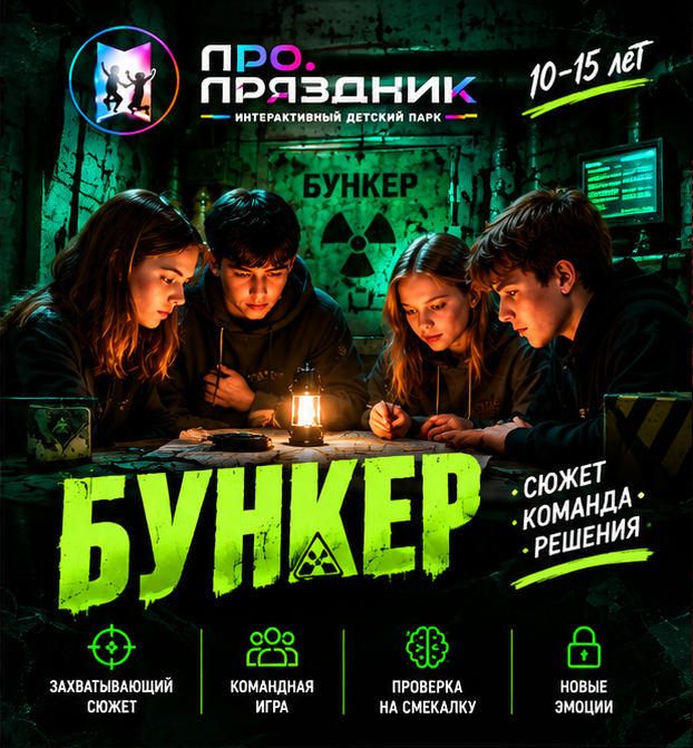 🧨 БУНКЕР — игра для подростков 10–15 лет