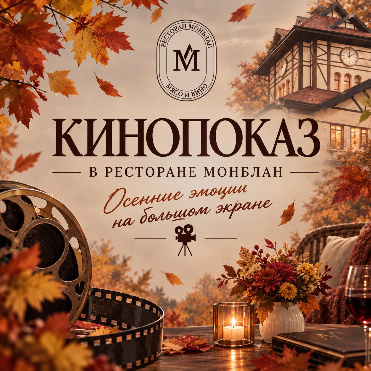 Кинопоказ в ресторане "Монблан"