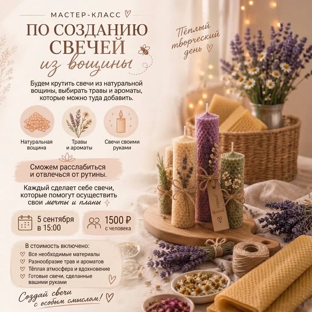 Мастер-класс по свечам