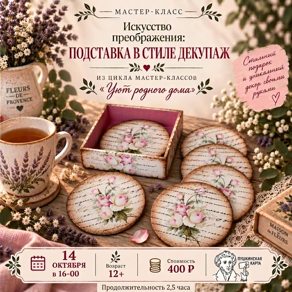 Мастер-класс «Искусство преображения: подставка в стиле декупаж»